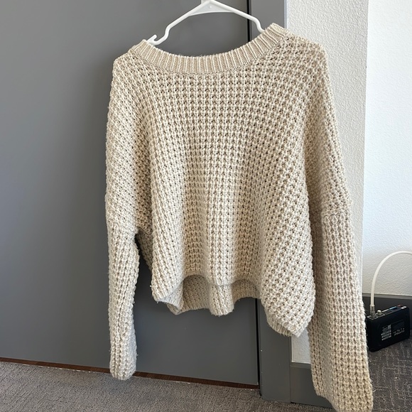 PacSun Sweaters - Pacsun Cream sweater, cropped, oversized
